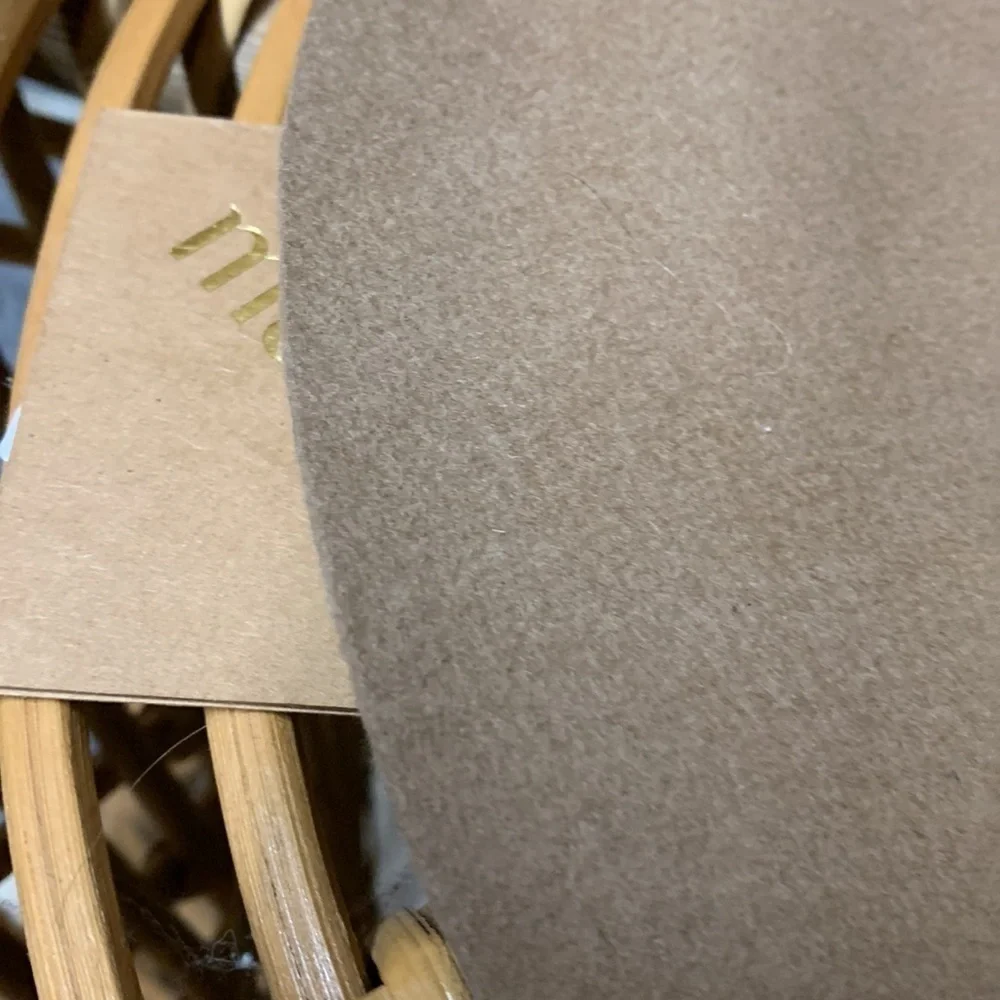 Anthropologie Maradji hat NWT one size taupe gold trimmed